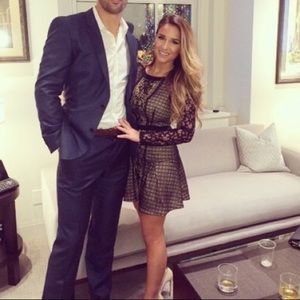 Cynthia Vincent Fit & Flare Blk Lace Dress 4 NWOT